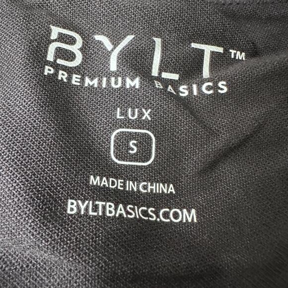 BYLT Drop-Cut Lux T-Shirt Men’s Small Black Cotton Stretch Short Sleeve New - Picture 6 of 10